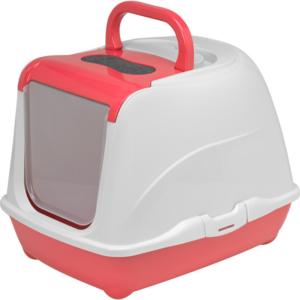 BAC A LITIERE FERMÉ FLIP CAT L 50CM CORAIL