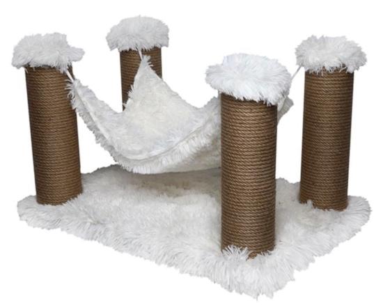 ARBRE A CHAT RENO 59x39x44cm BLANC