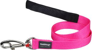 RED DINGO Dog laisse unis Classic Hot Pink L 25mm x 1.2m