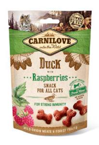 CARNILOVE - SNACK CAT -CRUNCHY DUCK WITH RASPBERRIES WITH FRESH MEAT - 50G