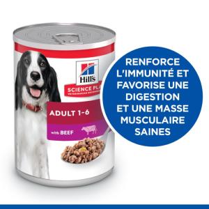 Hill's Science Plan Chien Adult Bœuf Boite 370g