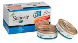 SCHESIR Multipack 6 x 50 g - Chat - dans l'eau de cuisson - Thon