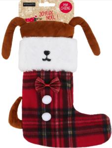 JOUET CHIEN CHAUSSETTE DE NOEL CHIEN