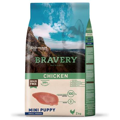 BRAVERY PUPPY CHICKEN SMALL BR. 2 KG