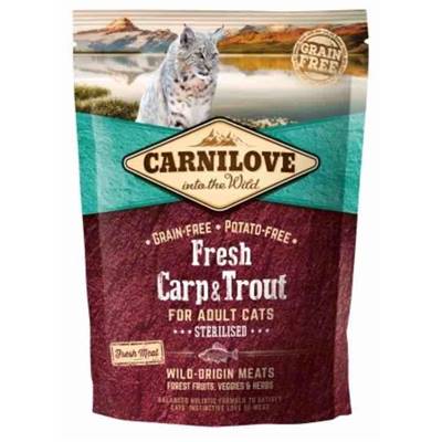 CARNILOVE FRESH - CAT – ADULT - CARP & TROUT - STERILISED - 2KG