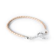 BRACELET FEMME CUIR BEIGE 18,5cm