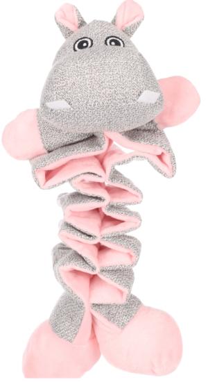 JOUET CHIOT FILSY HIPPOPOTAME ROSE 18x11x34CM