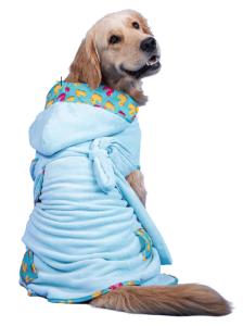 PEIGNOIR CHIEN TAILLE S - MOTIFS CANETONS