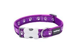 RED DINGO Dog collier Design Desert Paws Purple M 20mm x 31-47cm