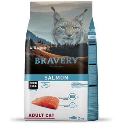 BRAVERY CAT ADULT SALMON 2 KG