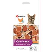 Friandise pour chats, ROULEAUX POISSON AVEC POULET 50G