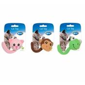 JOUET CHAT Assortiment animaux queue Couleurs melangees 13,5x5,5x4CM