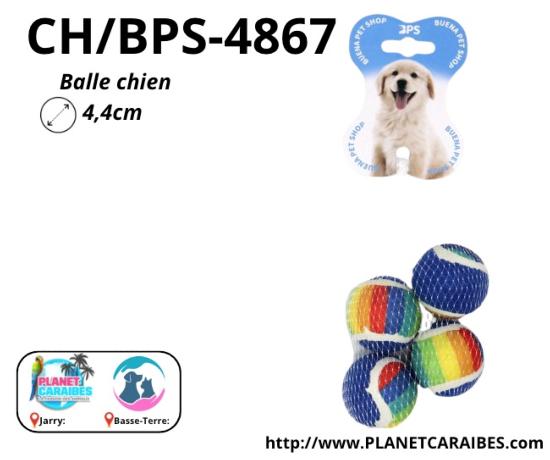 JOUET CHIEN LOT DE 4 BALLES 4,4CM - 1pc