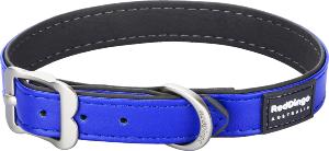 RED DINGO Dog collier Elegant cuir vegan Dark Blue XS 12mm, 25cm