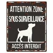 WARNING SIGN SQUARE JACK RUSSEL F noir