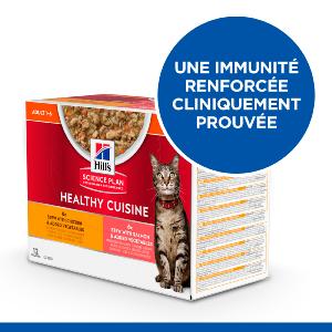 Hill’s SCIENCE PLAN HEALTHY CUISINE Mijoté Chat Adulte Poulet Légumes 12x80g