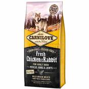 CARNILOVE FRESH - DOG - ADULT -CHICKEN & RABBIT - MUSCLES, BONES 12KG