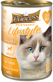 PRINCESSE LIFESTYLE ECO CHAT POULET/DINDE 415G