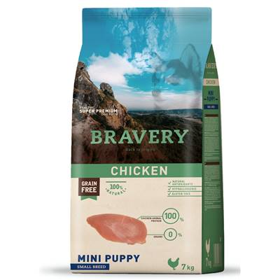 BRAVERY PUPPY CHICKEN SMALL BR. 7 KG