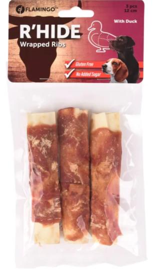 FRIANDISES CHIEN R'HIDE CÔTE CANARD 12CM 30GR / 3 ST 90GR