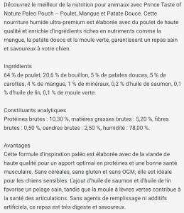 PRINCE TASTE OF NATURE PALEO POUCHES Chicken Mango 150g