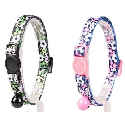 COLLIER POUR CHATS FLEURS NYLON 20-30cm / 10mm couleurs mélangées