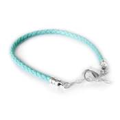 BRACELET FEMME CUIR BLEU 20cm