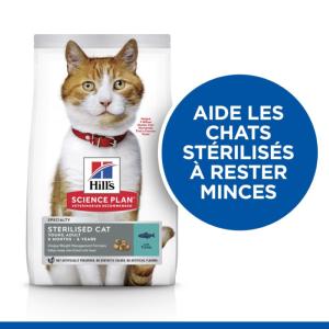 Hill's Science Plan Young Adult Sterilised Chat croquettes au saumon 1,5kg