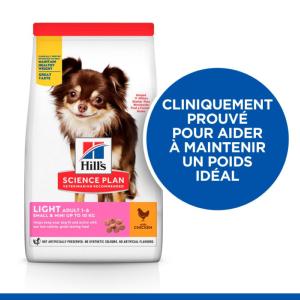 Hill's Science Plan Adult Light Small & Mini croquettes pour petit chien au poulet 1,5kg