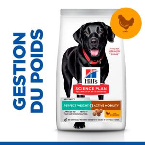 Hill's Science Plan PERFECT WEIGHT & ACTIVE MOBILITY croquettes pour Chien Adulte de Grande Race au Poulet 12kg