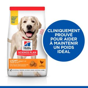 Hill's Science Plan Adult Light croquettes pour grand chien au poulet 18kg