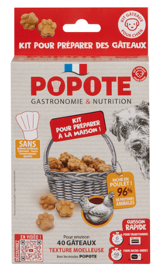 KIT FRIANDISES POPOTE CHIEN POULET 200 GR