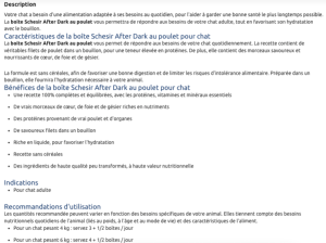 SCHESIR Chat After Dark 80 G - Poulet