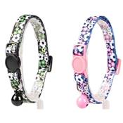 COLLIER POUR CHATS FLEURS NYLON 20-30cm / 10mm couleurs mlanges