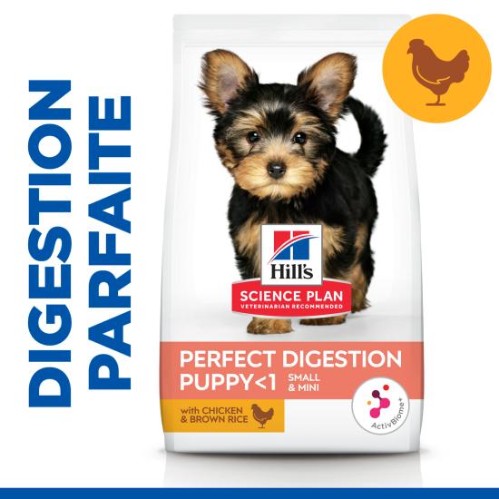 Hill's Science Plan Puppy Perfect Digestion Small & Mini croquettes pour chiot de petite taille 1,5kg