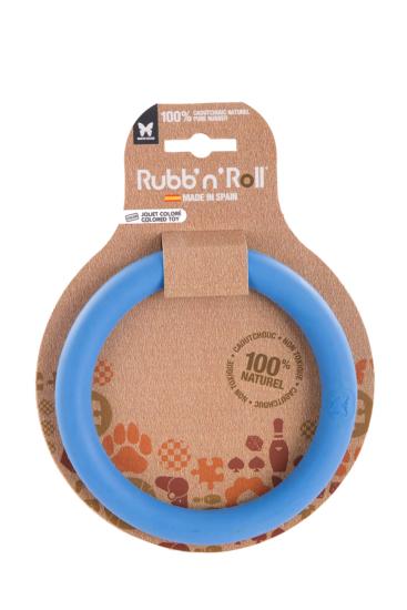 Jouet Rubb'n'Roll - anneau bleu - 14,5 cm