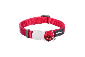 COLLIER POUR CHATS UNIS 12mm x 20-32cm ROUGE