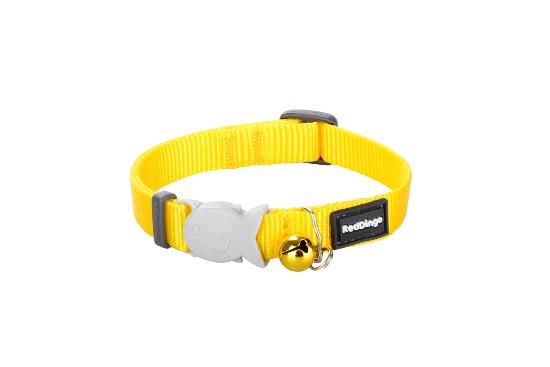 COLLIER POUR CHATS UNIS 12mm x 20-32cm JAUNE