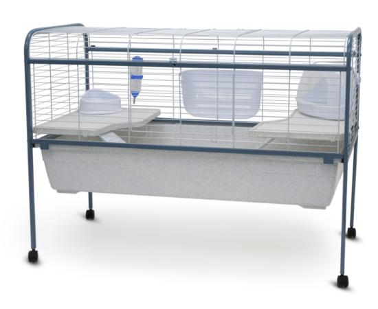 Cage lapin 102cm toute équipée + support à roulettes. 102x58x88.5cm