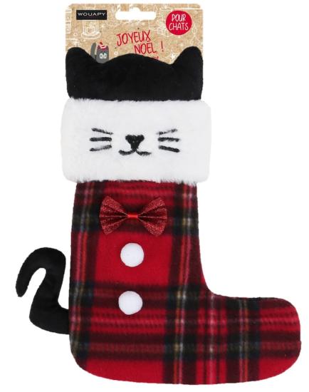 JOUET CHAT CHAUSSETTE DE NOEL CHAT