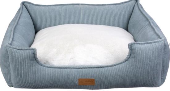 CORBEILLE CORDUROY 70x60x23CM BLEU