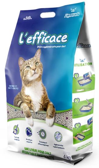 LITIERE BENTONITE "L'EFFICACE" 4KG