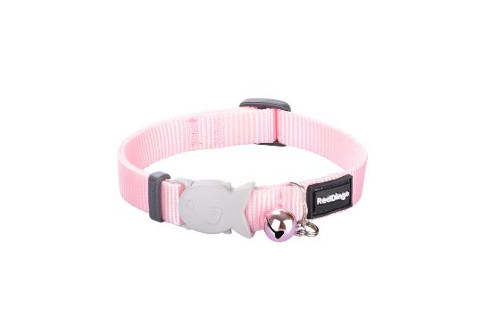 COLLIER POUR CHATS UNIS 12mm x 20-32cm ROSE CLAIR