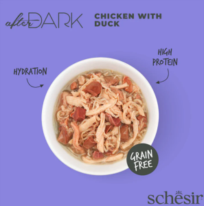 SCHESIR Chat After Dark Filets de Poulet et canard - 80g
