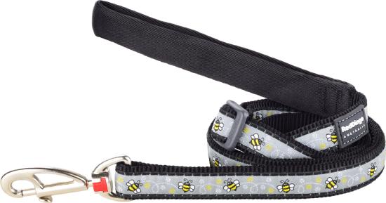 RED DINGO Dog laisse Design Bumble Bee Black M 20mm x 1.8m